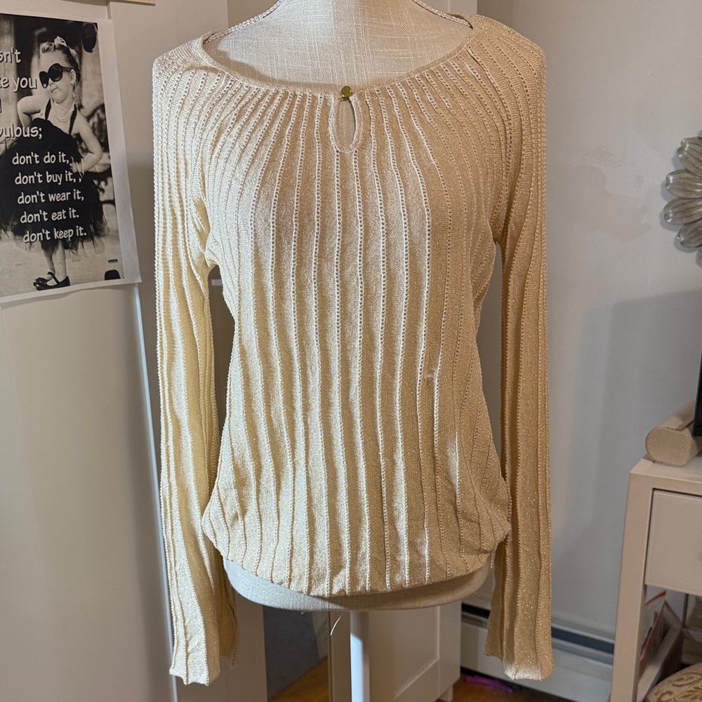Apt. 9 Beige Ribbed Sweater